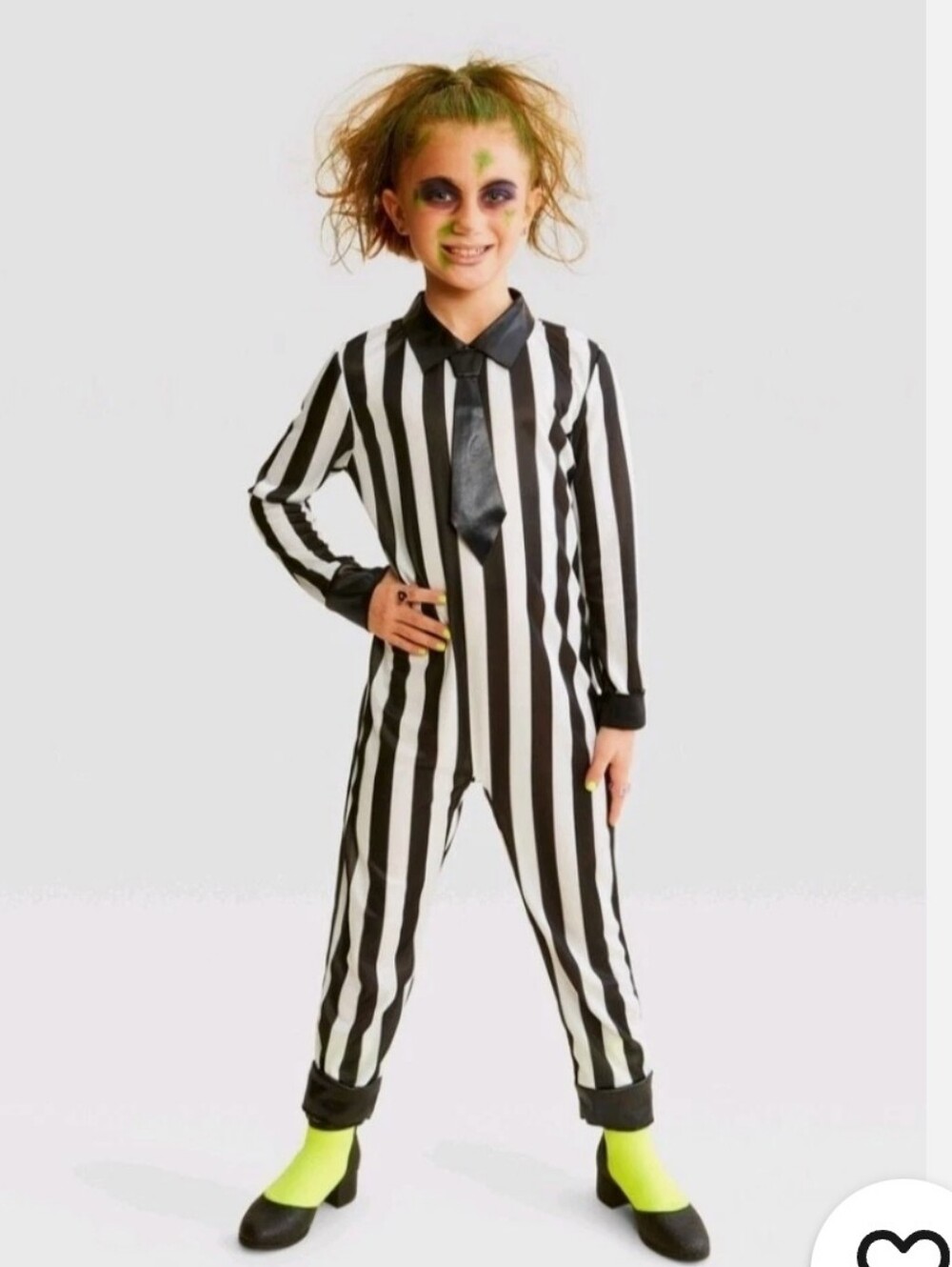 Unisex Kid's Beetlejuice Jumpsuit Halloween Costume, size M